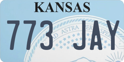 KS license plate 773JAY