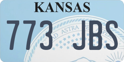 KS license plate 773JBS