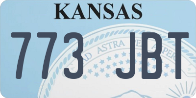 KS license plate 773JBT