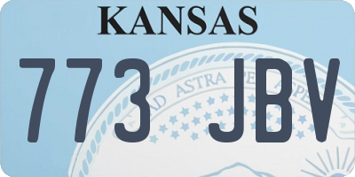 KS license plate 773JBV