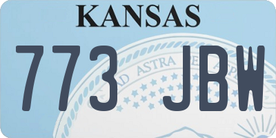 KS license plate 773JBW