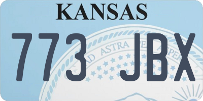 KS license plate 773JBX