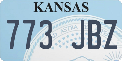 KS license plate 773JBZ