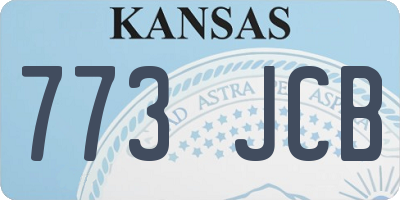 KS license plate 773JCB