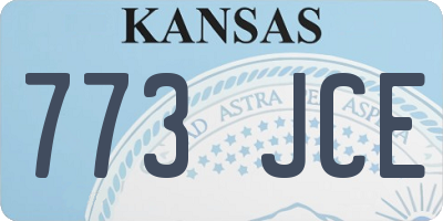 KS license plate 773JCE