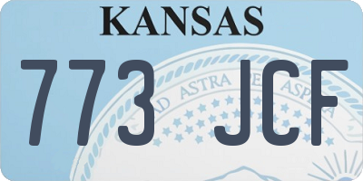 KS license plate 773JCF