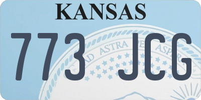 KS license plate 773JCG