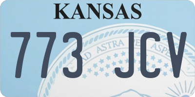 KS license plate 773JCV