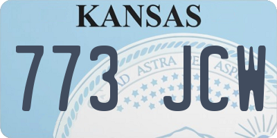 KS license plate 773JCW