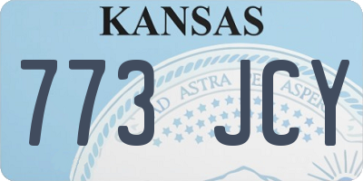KS license plate 773JCY