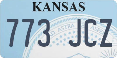 KS license plate 773JCZ