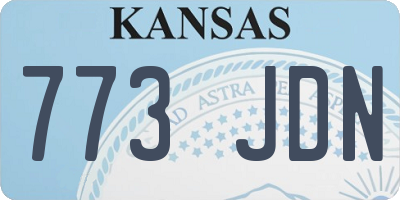 KS license plate 773JDN