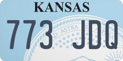 KS license plate 773JDQ