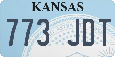 KS license plate 773JDT