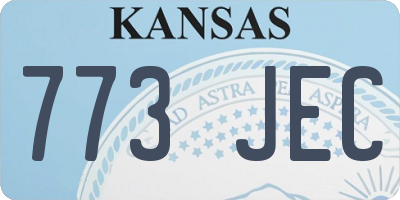 KS license plate 773JEC