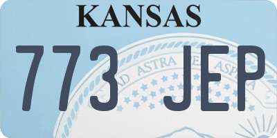 KS license plate 773JEP