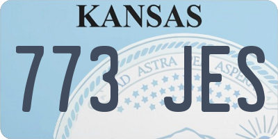 KS license plate 773JES