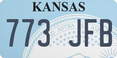 KS license plate 773JFB