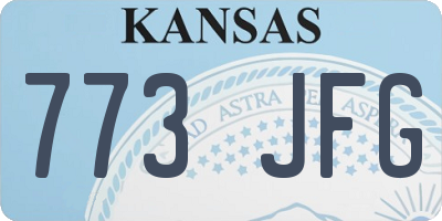 KS license plate 773JFG