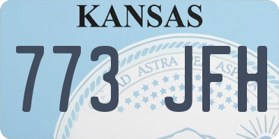 KS license plate 773JFH