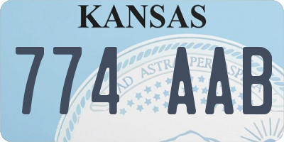 KS license plate 774AAB