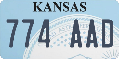 KS license plate 774AAD