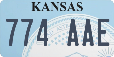 KS license plate 774AAE