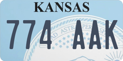 KS license plate 774AAK