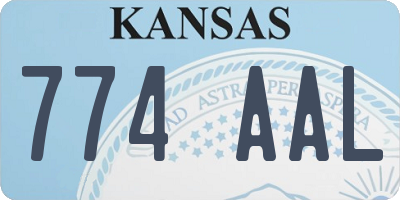 KS license plate 774AAL