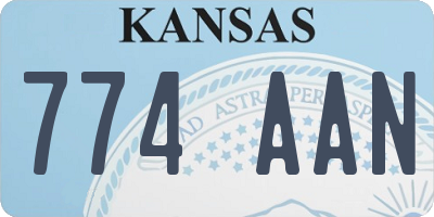 KS license plate 774AAN