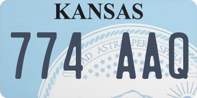 KS license plate 774AAQ