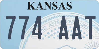 KS license plate 774AAT