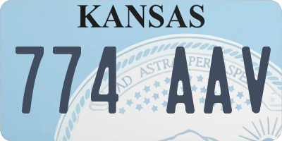 KS license plate 774AAV