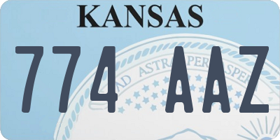 KS license plate 774AAZ