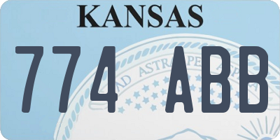 KS license plate 774ABB