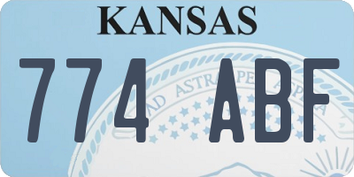 KS license plate 774ABF