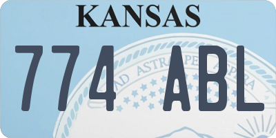 KS license plate 774ABL