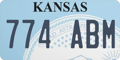 KS license plate 774ABM