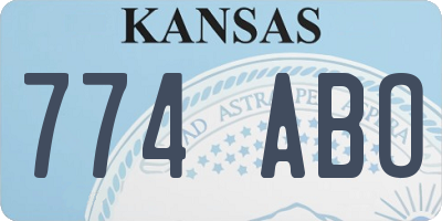 KS license plate 774ABO