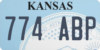 KS license plate 774ABP