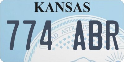 KS license plate 774ABR