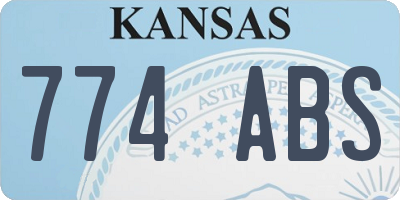 KS license plate 774ABS