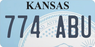 KS license plate 774ABU
