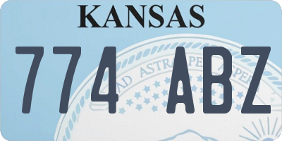 KS license plate 774ABZ