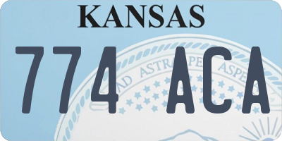 KS license plate 774ACA