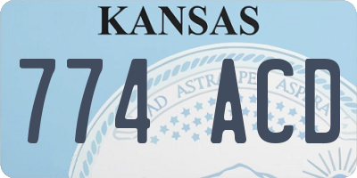KS license plate 774ACD
