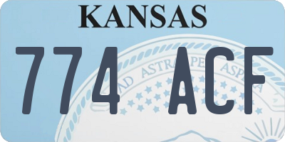 KS license plate 774ACF