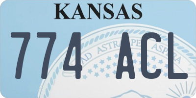 KS license plate 774ACL