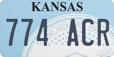 KS license plate 774ACR