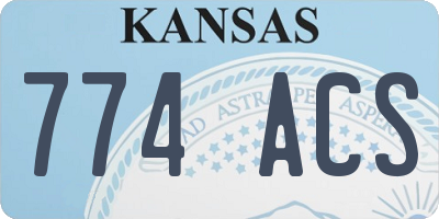 KS license plate 774ACS